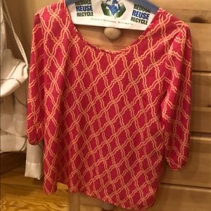 Patterned preppy blouse
